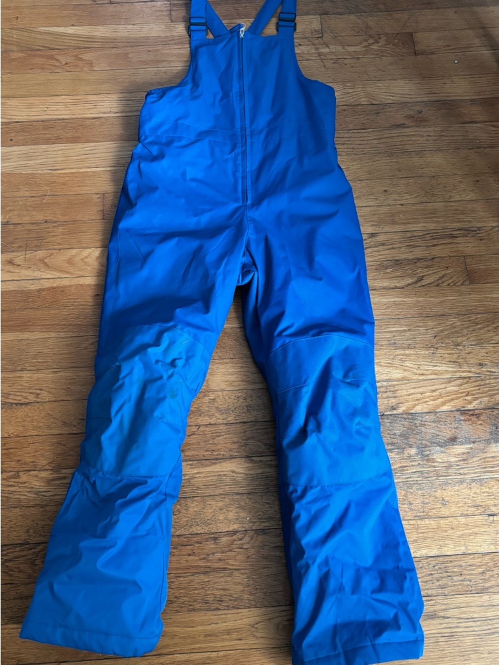 Lands' End Bright Blue Kids Snow Bib Overalls